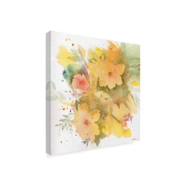Sheila Golden 'Yellow Wildflowers Square' Canvas Art,14x14